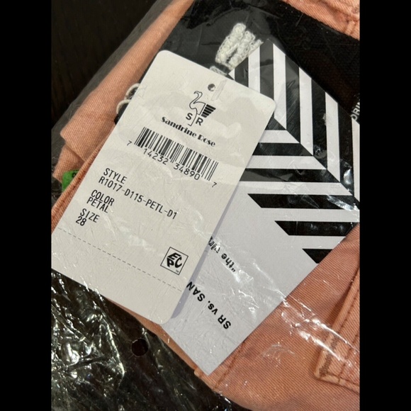 Sandrine Rose x Free People Super Flare Denim Jeans Petal Pink Size 28 - NWT - Picture 10 of 12